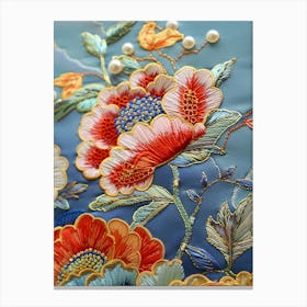 Chinese Floral Embroidery 4 Canvas Print