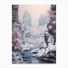 Dreamy Winter Painting Yosemite National Park United States 2 Canvas Print