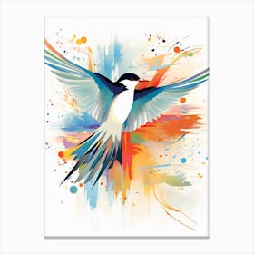 Bird Painting Collage Common Tern 3 Canvas Print