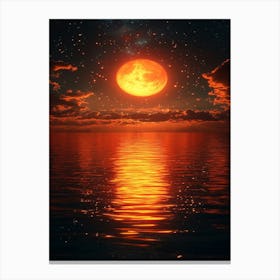 Full Moon Over Water 23 Canvas Print