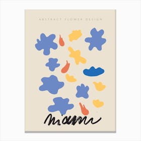 Miami Matisse Inspired Flower Canvas Print