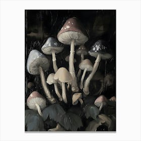 Mushrooms In The Forest 2 Canvas Print