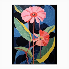Gerbera Daisy 1 Hilma Af Klint Inspired Flower Illustration Canvas Print