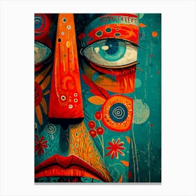 Face Of A Man Canvas Print