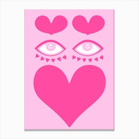 Two Eyes in A Heart 1 Canvas Print