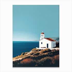 Olympia Odyssey: Minimalist Art, Greece Canvas Print