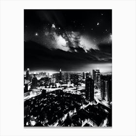 Skyline At Night Canvas Print