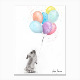 The Bunny And The Balloons Canvas Print