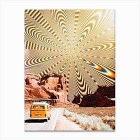 Van Direction Trippy World Canvas Print