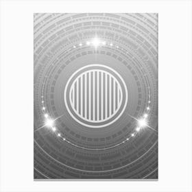 Geometric Glyph in White and Silver with Sparkle Array n.0320 Canvas Print