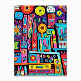 Colorful Psychedelic Art Canvas Print