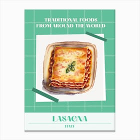 Lasagna Italy 1 Foods Of The World Canvas Print