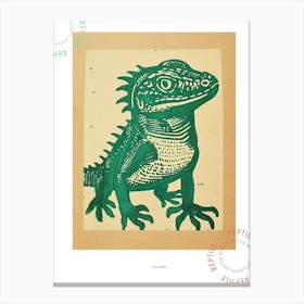 Iguana Bold Block 1 Poster Canvas Print