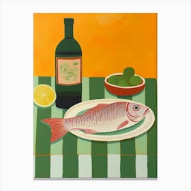 Grouper 2 Italian Still Life Painting Canvas Print