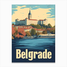 Aihrgdesign A Vintage Travel Poster Of Belgrade Canvas Print