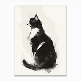 Black And White Cat Canvas Print