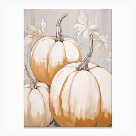 Neutral Pumpkin Painting 3 Canvas Print