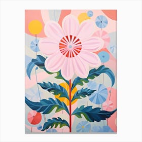 Everlasting Flower 2 Hilma Af Klint Inspired Pastel Flower Painting Canvas Print