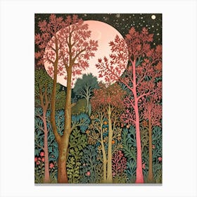 William Morris Moonlight In The Forest 15 Canvas Print