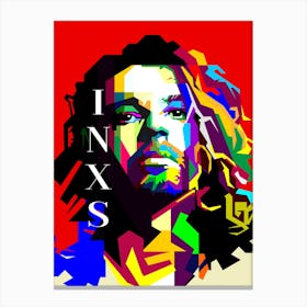 Michel Hutchence Inxs Pop Art Wpap Canvas Print