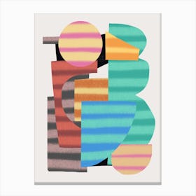 Abstract Stripe Minimal Collage 22 Canvas Print