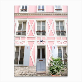 Pink Paris Home Canvas Print