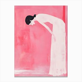 Woman In Pink 3 Canvas Print