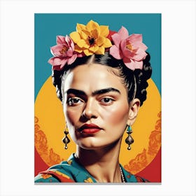 Frida Kahlo Portrait (8) Canvas Print
