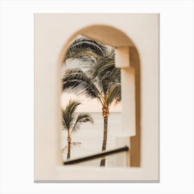Palm Tree Sunset Canvas Print