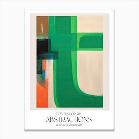 Green Abstract Exhibition Poster Canvas Print
