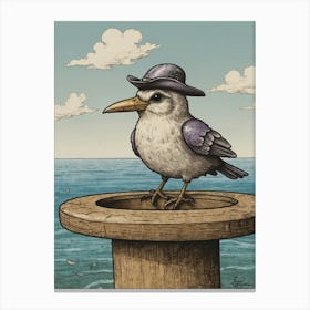 Bird In A Hat 1 Canvas Print