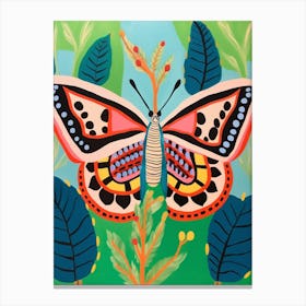 Maximalist Animal Painting Butterfly 1 Canvas Print