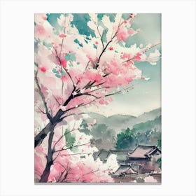 Sakura Blossom Painting Canvas Print