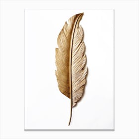 Gold Feather Wall Art Canvas Print
