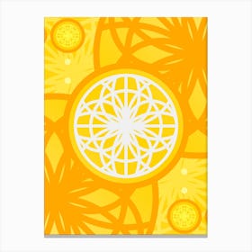 Geometric Abstract Glyph in Happy Yellow and Orange n.0099 Canvas Print