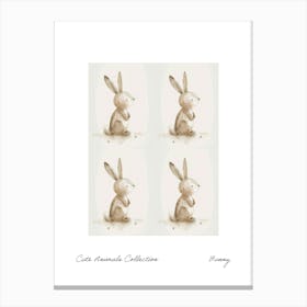 Cute Animals Collection Bunny 3 Canvas Print