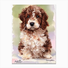 Lagotto Romagnolo 2 Watercolour dog Canvas Print