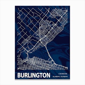 Burlington Crocus Marble Map Canvas Print