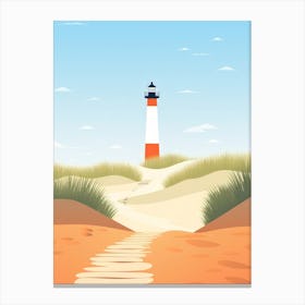 Baltic Sea And North Sea, Minimalist Ocean and Beach Retro Landscape Travel Poster Set #1 Canvas Print