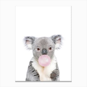 Bubble Gum Koala Canvas Print