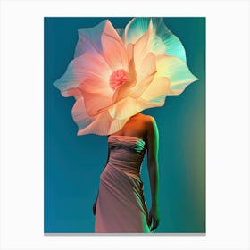 "Surreal Flower Hat" Canvas Print