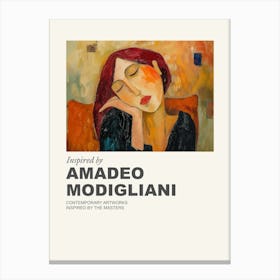 Museum Poster Inspired By Amadeo Modigliani 6 Canvas Print