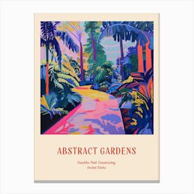 Colourful Gardens Franklin Park Conservatory Usa 2 Red Poster Canvas Print