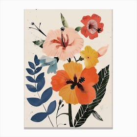Painted Florals Hibiscus 1 Canvas Print