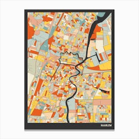 Haarlem Netherlands Map Canvas Print