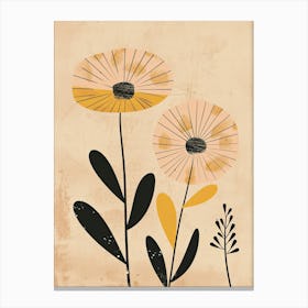 Madrid Flower Market Boho Minimalist Style Canvas Print