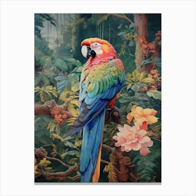 Tropical Colors: Parrot Wall Art Canvas Print