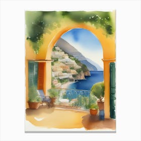 Positano Painting Canvas Print