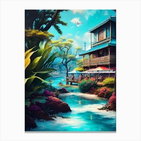 House In The Jungle Canvas Print