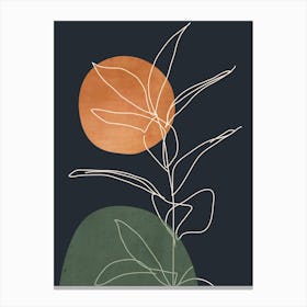 Abstract Art Minimal Plant 90 Canvas Print